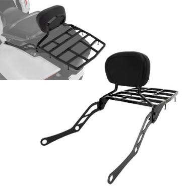 Imagem de PSLER Encosto traseiro do passageiro Sissy Bar com bagageiro adequado para Spyder F3 F3-S F3-T 2015-up preto brilhante
