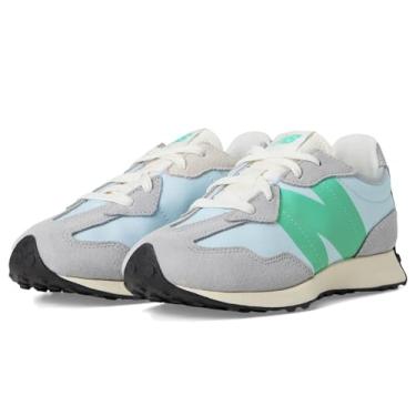 Imagem de New Balance Tênis feminino 327 (criança pequena), Alumínio cinza/Cyber Jade, 15