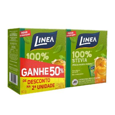 Imagem de Adoçante Linea Stevia Em Pó 2 Embalagens com 50 Unidades
