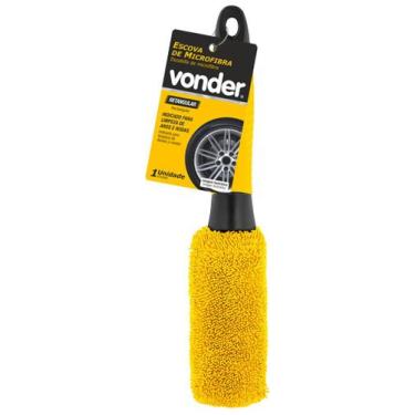 Imagem de Escova limpeza de rodas microfibra retangular vonder