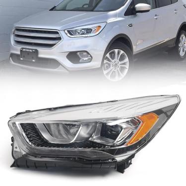 Imagem de KACHIR Farol de halogênio para Ford Escape 2017-2019 com LED DRL lado esquerdo do motorista LH GJ5Z-13008-T FO2502351