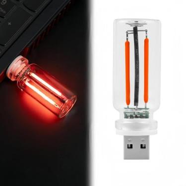 Imagem de Lâmpada LED USB para carro, estilo retrô, ajuste de toque, luz vermelh