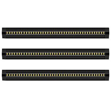 Imagem de inShareplus Pacote Com 3 Luminárias Led De 13" Para Armários, Reguláveis, Branco Natural 4500K, Cri90+, 450 Lúmens, Iluminação Balcão Ultrafina 12V Cozinha, Prateleira, Armário, Preta