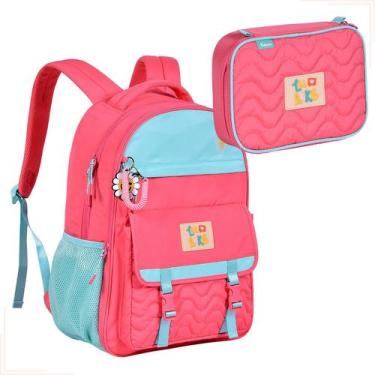 Imagem de Mochila De Costas Luluca Lulike Escolar Feminina Com Estojo - CLIO, RO