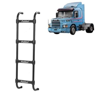 Imagem de Escada Traseira Scania T/R 112/113/142/143 - 4 Degraus Preto - Fabbof