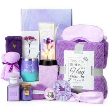 Imagem de Pacote de cuidados com presentes e spa relaxante com cobertor, vela e 
