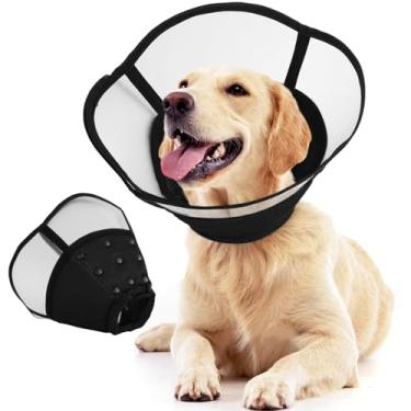 Imagem de Allroaring Cone alternativo para cães, cones macios para cães grandes, coleira de cone ajustável para recuperação de cachorros, coleira elisabetana confortável para parar de lamber para cuidados de