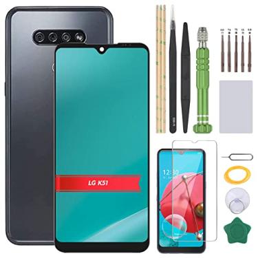 Imagem de YHX-US Tela LCD para LG K51 LM-K500MM K500QM5 K500UM3 K500QM7 K500UMT K500UMT3 16.5 cm tela sensível ao toque digitalizador