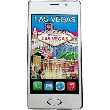 Imagem de Ímãs decorativos de design de celular Las Vegas Strip, horizonte icônico de marcos (colagem)