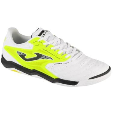 Imagem de Joma Tênis de futebol masculino Turf, Branco, amarelo, 41