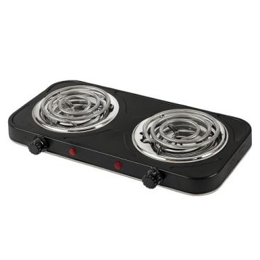 Imagem de Fogareiro Elétrico Portátil 2 Bocas com 5 Níveis de Temperatura e 2000