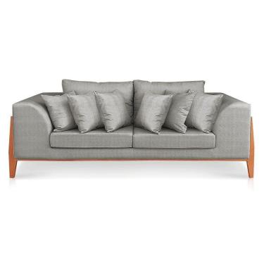 Imagem de Sofá 02 Lugares Lucy 2,25m D124 Zig Zag Cinza