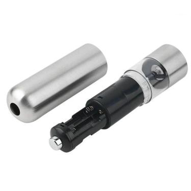 Imagem de Moedor Pimenta Ou Sal Gourmet Eletrico A Pilha Aço Inox