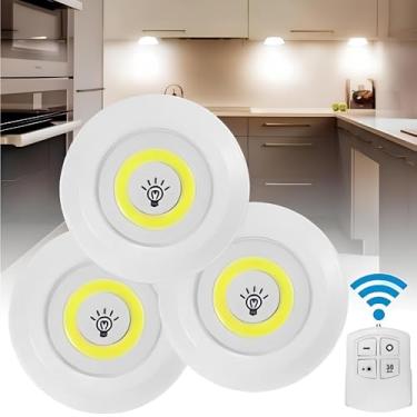 Imagem de Kit 3 Luminárias Led De Sobrepor Sem Fio Arandela De Teto Parede Escada Luz De Emergência Para Quarto Sala Cozinha Banheiro