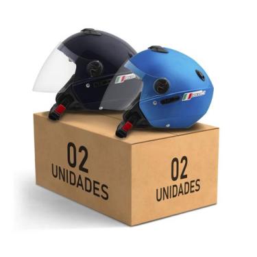 Imagem de Kit 2 Capacete Aberto New Atomic Elite Masculino Feminino Pro Tork, AZ