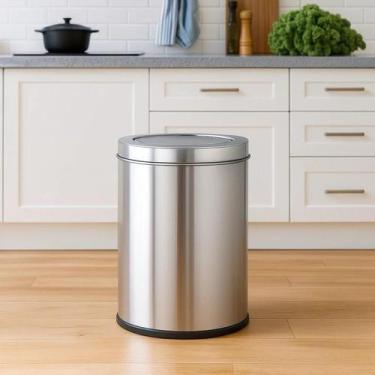 Imagem de Lixeira Bacia Lixo Pia Cozinha Banheiro Casa Sujeira Saco Caixa Inox C