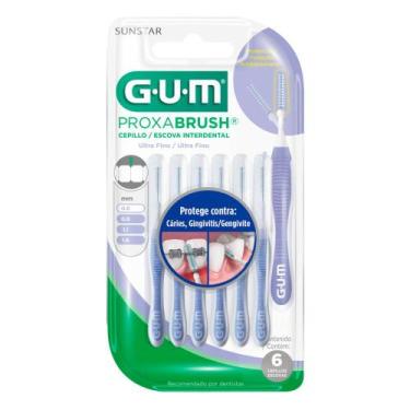 Imagem de Escova Interdental Gum Proxabrush Ultra Fino 0,6mm com 6 Unidades