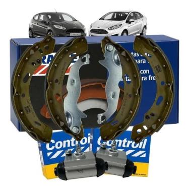Imagem de Kit Sapata de Freio Traseiro FD/152-CPA + Cilindros de Freio C-3430 Compatível com New Fiesta e Novo Ka 2010 a 2021