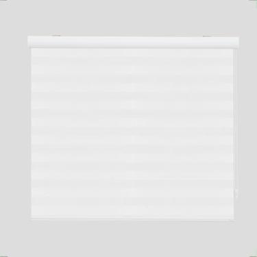 Imagem de Cortina persiana rolo rollon rolô Modelo Double Vision Translúcida (Branca, 1,70 (lar) x 1,70 (alt))