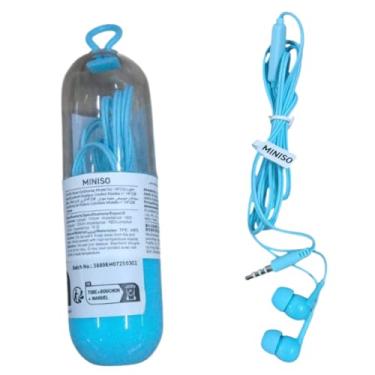 Imagem de Fone de Ouvido com Fio, Conector P2, com Estojo, Azul Claro