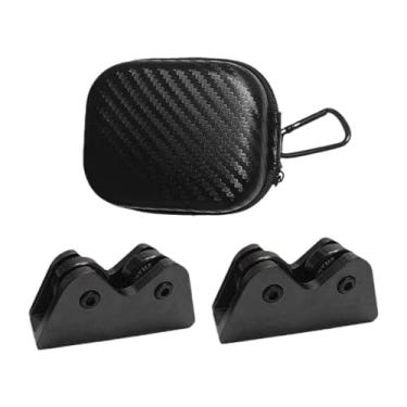 Imagem de UGPLM Verificador de retidão de taco de bilhar, 2 peças, ferramentas de inspeção com estojo de transporte para casa, bar, clube, piscina, testador de, Preto