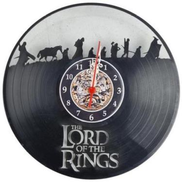 Imagem de Relógio Artesanal Em Disco De Vinil Senhor Dos Anéis