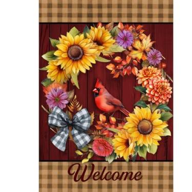 Imagem de Briarwood Lane Bandeira de jardim de outono 30,5 x 45,7 cm para guirlanda de colheita ao ar livre para outono bandeira de jardim bandeiras para exterior