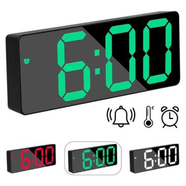 Imagem de Relógio Led Digital De Mesa Com Despertador Alarme Temperatura Data Ho