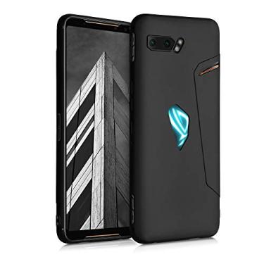 Imagem de kwmobile Capa compatível com Asus ROG Phone II (ZS660KL) - Capa protetora de silicone TPU macia e fina - preta fosca