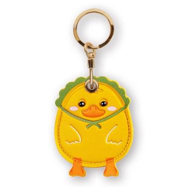 Imagem de Porta-chaves em couro compatível com Apple AirTag - XSUIOY