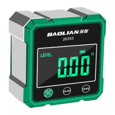 Imagem de WeiLaiKeQi Inclinômetro digital, medidor de ângulo digital à prova d'água 4x90°, nível eletrônico conveniente, transferidor para máquinas de carpintaria, Adsorção de Metal de 4 Lados