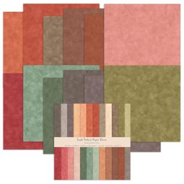 Imagem de Cartolina colorida de 250 g/m², 12 cores sortidas, 24 folhas de papel para scrapbook com estampa dupla face para artesanato, criação de cartões de Natal DIY, scrapbooking.