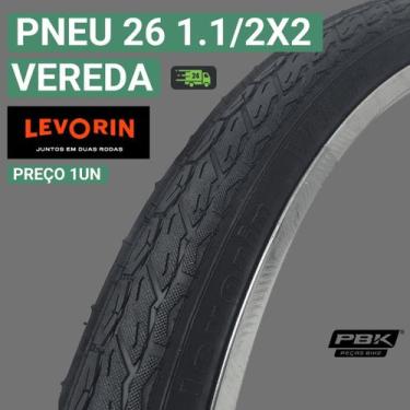 Imagem de Pneu 26x1 1 2 Pneu Grosso Aro 26 Pneu 26 1.1 2x2 Bicicleta Caloi Barra
