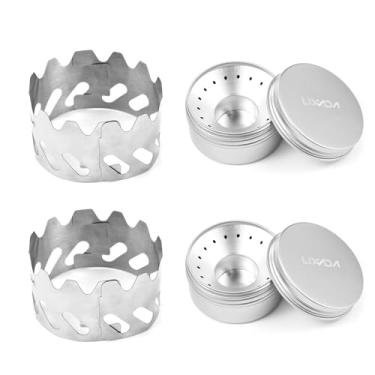 Imagem de MUNEFE 2PCS Camping Portable fogão, fogão a álcool, fogão a álcool para acampar, caminhadas e mochilas, etc. (2pcs)
