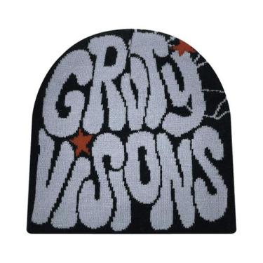 Imagem de Gorro De Malha Unissex Europeu Americano Com Letra GR Em Acrílico Jacq