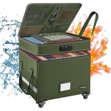 Imagem de Caixa de arquivo DocSafe de 2 camadas à prova de fogo com fechadura e 