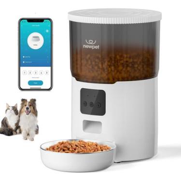 Imagem de Comedouro Alimentador Automático Cães e Gatos Inteligente APP Com Coma