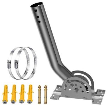 Imagem de Antena de aço inoxidável bluedery Pole Mount Bracket e estação meteoro