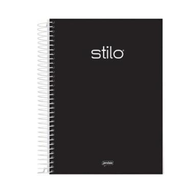 Imagem de Caderno Universitário 1 Matéria Capa Dura 80 Folhas Stilo preto - jand