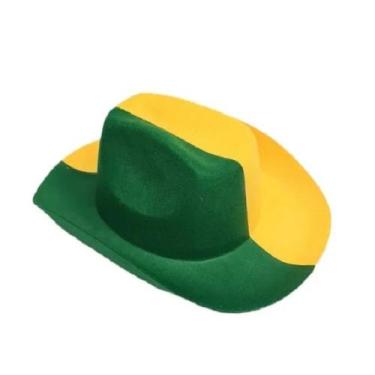 Imagem de Chapéu Cowboy Do Brasil Verde/amarelo Copa Do Mundo 2022 - MODAMIX, Ve
