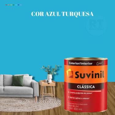 Imagem de Tinta Para Parede Azul Suvinil Clássica 800ml Cor Premium Cor Azul Céu