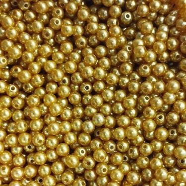 Imagem de PÉROLA DE ABS LISA Nº 05 20G PEROLA 5MM - LADEIRA BIJUTERIAS, DOURADO 