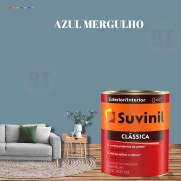 Imagem de Tinta Para Parede Azul Suvinil Clássica 800ml Cor Premium Cor Azul Céu