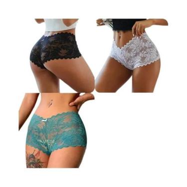Imagem de Conjunto De Calcinha De Renda Floral Para Mulheres, Lingerie Macia De 