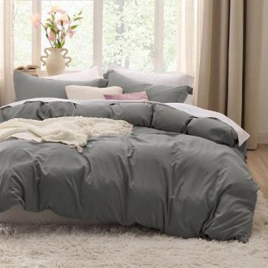Imagem de Conjunto de capa de edredom Bedsure Dark Grey Oversize Queen Size