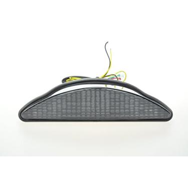 Imagem de Compatível com YAMAHA 2008-2017 XV1900CU Raider/S/SCL; luz traseira de freio LED + seta embutida (estilo 2: lanterna traseira de freio LED + 6 flash+seta, cor fumaça)