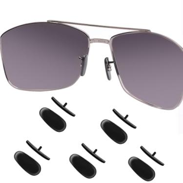 Imagem de OOWLIT 5 pares de protetores de nariz pretos compatíveis com óculos de sol Ray-Ban Aviator RB3025 3026 3030 3211 3362 3445 4175
