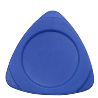 Imagem de Kit com 10 Espátula Palhetas Grossas Plásticas Triangulares, 30mm, para Desmontagem de Tablet celulares Eletrônicos, Azul