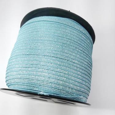 Imagem de 150 metros Elástico Lurex 7mm Azul Tifanny  3787 150 319Q1 - MorenArte