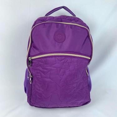 Imagem de Mochila Escolar Feminina Casual Reforçada Estrela roxo